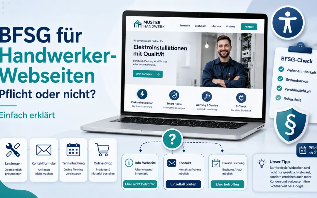 BFSG für Handwerker-Webseiten: Pflicht oder nicht?