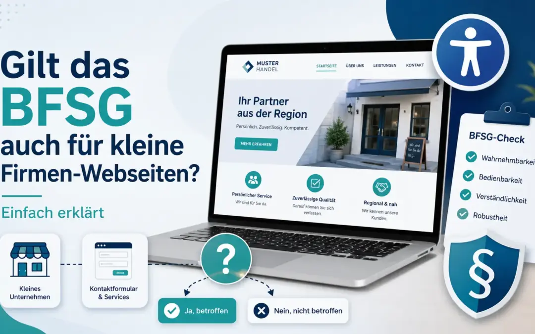Gilt das BFSG auch für kleine Firmen-Webseiten?