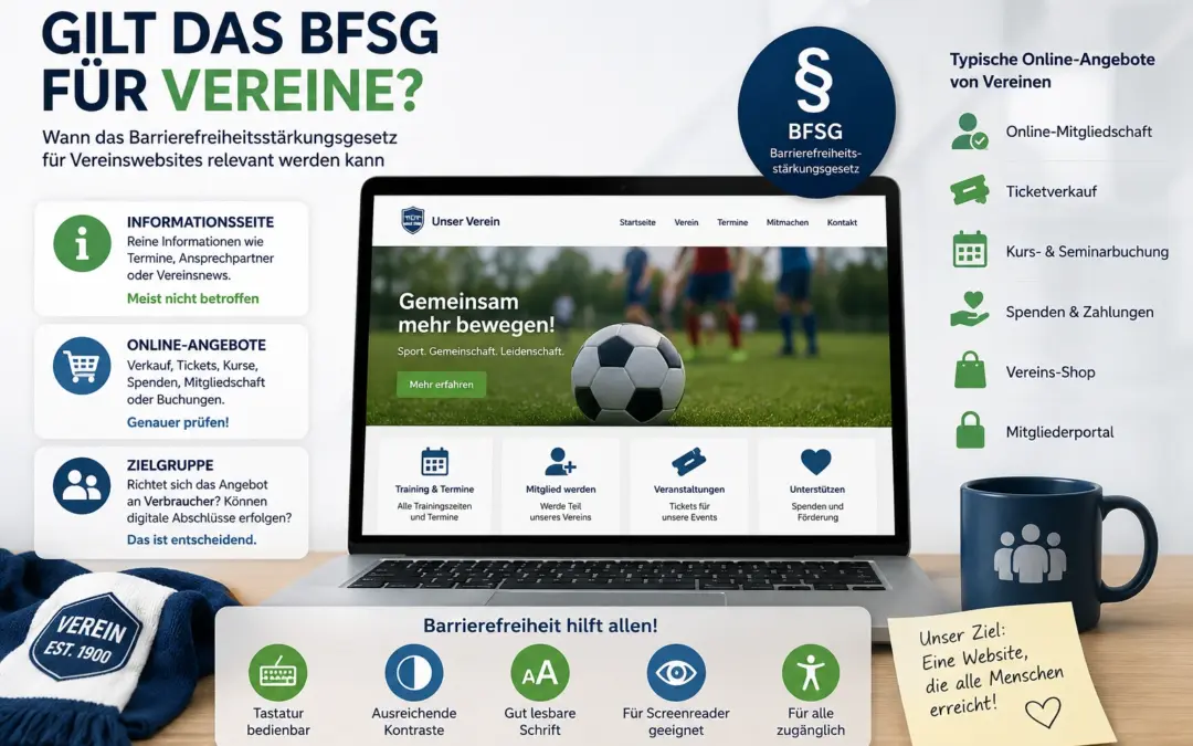 Gilt das BFSG für Vereine?