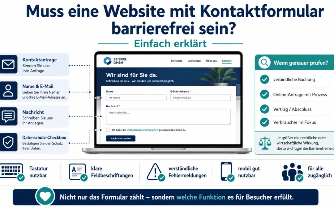Muss eine Website mit Kontaktformular barrierefrei sein?