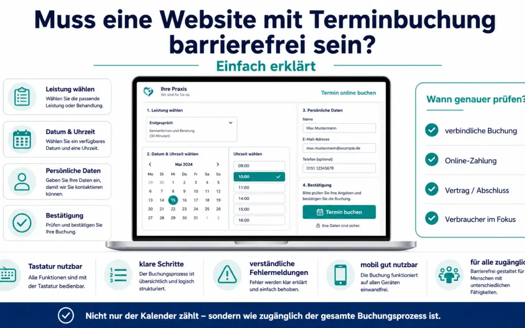 Muss eine Website mit Terminbuchung barrierefrei sein?