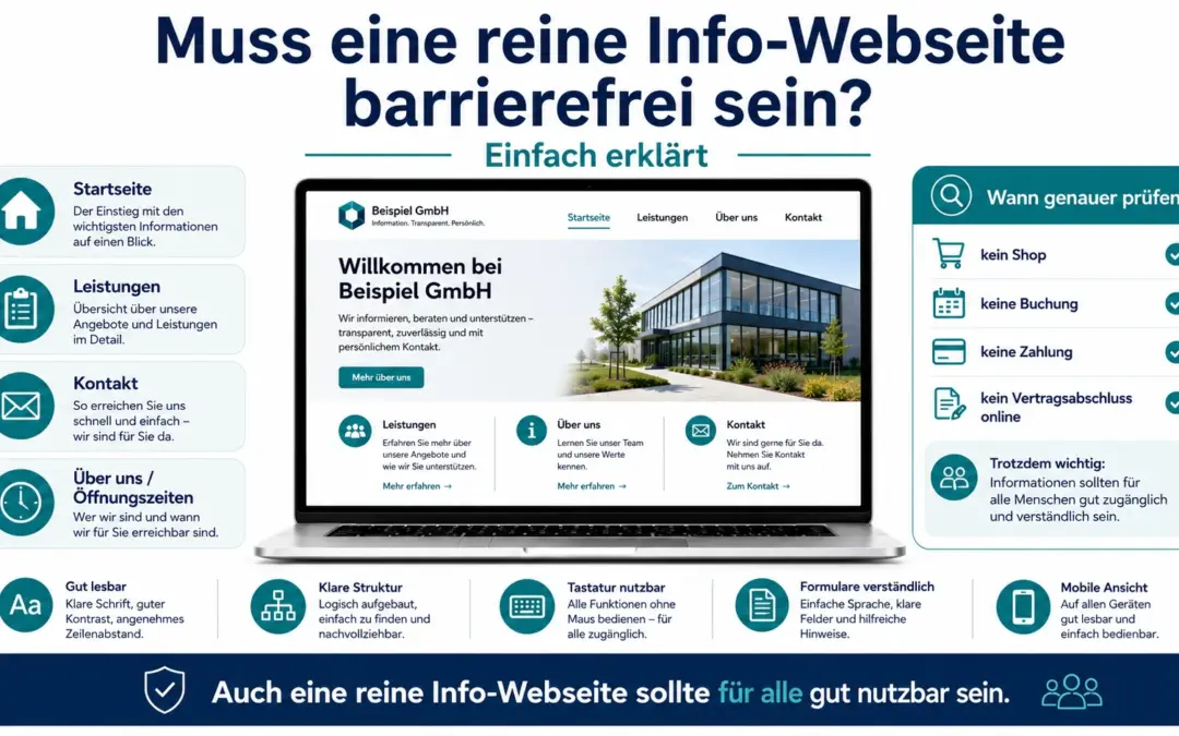 Muss eine reine Info-Webseite barrierefrei sein?