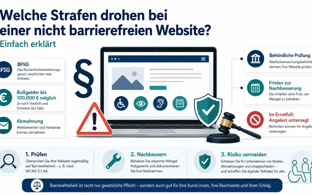 Welche Strafen drohen bei einer nicht barrierefreien Website?