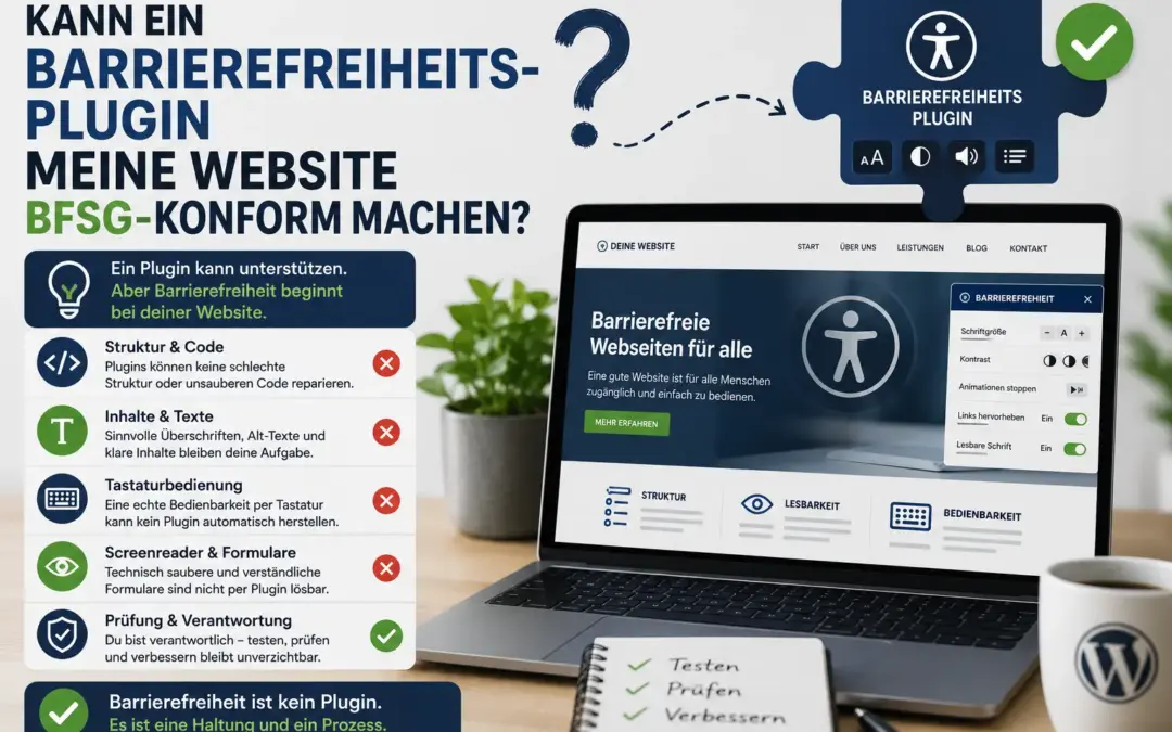 Kann ein Barrierefreiheits-Plugin meine Website BFSG-konform machen?