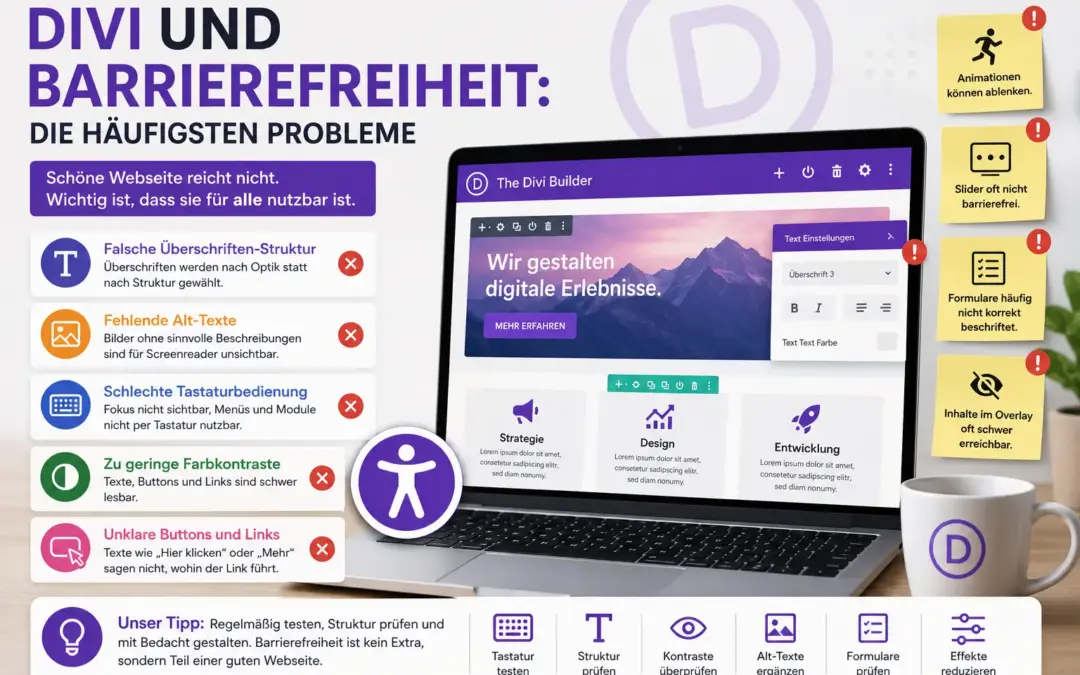 Divi und Barrierefreiheit: Die häufigsten Probleme