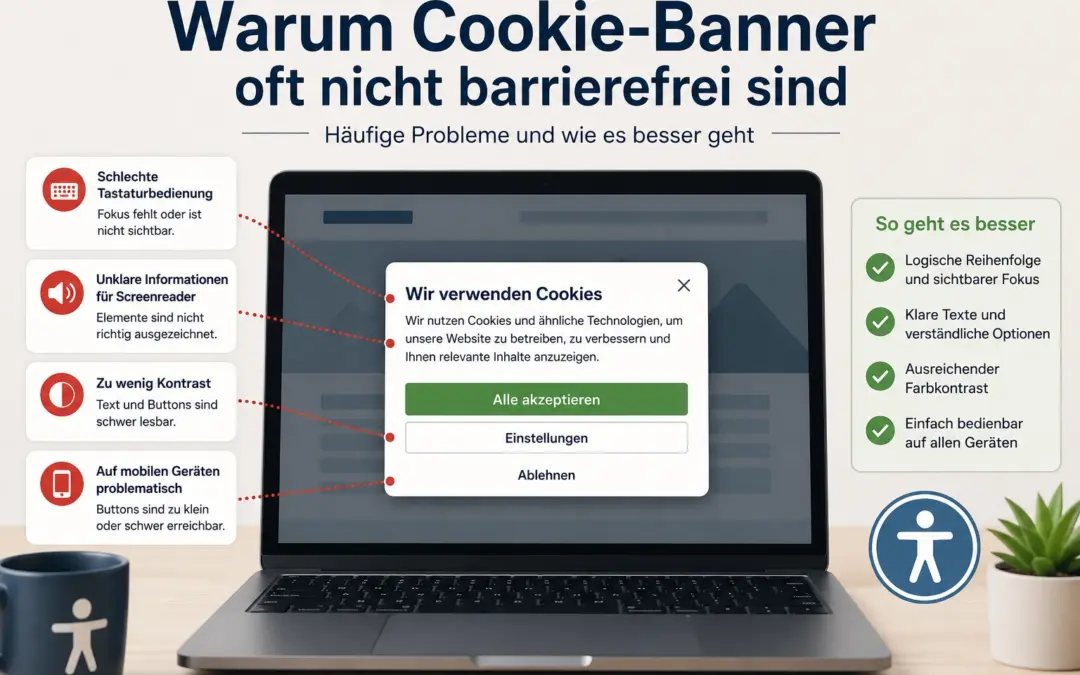 Warum Cookie-Banner oft nicht barrierefrei sind