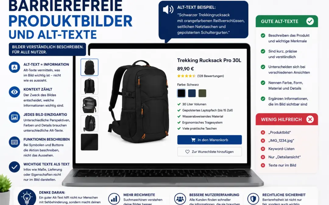 Barrierefreie Produktbilder und Alt-Texte